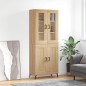 vidaXL Credenza Rovere Sonoma 69,5x34x180 cm in Legno Multistrato vidaXL Credenza Rovere Sonoma 69,5x34x180 cm in Legno Multistrato
