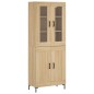 vidaXL Credenza Rovere Sonoma 69,5x34x180 cm in Legno Multistrato vidaXL Credenza Rovere Sonoma 69,5x34x180 cm in Legno Multistrato