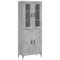 vidaXL Credenza Grigio Cemento 69,5x34x180 cm in Legno Multistrato vidaXL Credenza Grigio Cemento 69,5x34x180 cm in Legno Multistrato