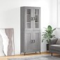 vidaXL Credenza Grigio Sonoma 69,5x34x180 cm in Legno Multistrato vidaXL Credenza Grigio Sonoma 69,5x34x180 cm in Legno Multistrato