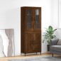 vidaXL Credenza Rovere Marrone 69,5x34x180 cm in Legno Multistrato vidaXL Credenza Rovere Marrone 69,5x34x180 cm in Legno Multistrato