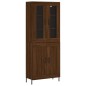 vidaXL Credenza Rovere Marrone 69,5x34x180 cm in Legno Multistrato