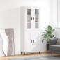 vidaXL Credenza Bianco Lucido 69,5x34x180 cm in Legno Multistrato vidaXL Credenza Bianco Lucido 69,5x34x180 cm in Legno Multistrato
