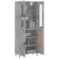 vidaXL Credenza Grigio Cemento 69,5x34x180 cm in Legno Multistrato vidaXL Credenza Grigio Cemento 69,5x34x180 cm in Legno Multistrato