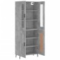 vidaXL Credenza Grigio Cemento 69,5x34x180 cm in Legno Multistrato vidaXL Credenza Grigio Cemento 69,5x34x180 cm in Legno Multistrato