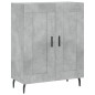 vidaXL Credenza Grigio Cemento 69,5x34x180 cm in Legno Multistrato vidaXL Credenza Grigio Cemento 69,5x34x180 cm in Legno Multistrato