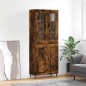 vidaXL Credenza Rovere Fumo 69,5x34x180 cm in Legno Multistrato vidaXL Credenza Rovere Fumo 69,5x34x180 cm in Legno Multistrato
