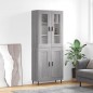 vidaXL Credenza Grigio Sonoma 69,5x34x180 cm in Legno Multistrato vidaXL Credenza Grigio Sonoma 69,5x34x180 cm in Legno Multistrato