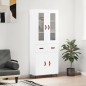 vidaXL Credenza Bianca 69,5x34x180 cm in Legno Multistrato vidaXL Credenza Bianca 69,5x34x180 cm in Legno Multistrato