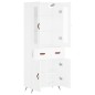 vidaXL Credenza Bianca 69,5x34x180 cm in Legno Multistrato vidaXL Credenza Bianca 69,5x34x180 cm in Legno Multistrato