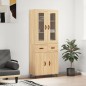 vidaXL Credenza Rovere Sonoma 69,5x34x180 cm in Legno Multistrato vidaXL Credenza Rovere Sonoma 69,5x34x180 cm in Legno Multistrato