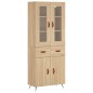vidaXL Credenza Rovere Sonoma 69,5x34x180 cm in Legno Multistrato vidaXL Credenza Rovere Sonoma 69,5x34x180 cm in Legno Multistrato