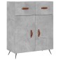 vidaXL Credenza Grigio Cemento 69,5x34x180 cm in Legno Multistrato vidaXL Credenza Grigio Cemento 69,5x34x180 cm in Legno Multistrato