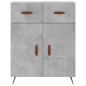 vidaXL Credenza Grigio Cemento 69,5x34x180 cm in Legno Multistrato vidaXL Credenza Grigio Cemento 69,5x34x180 cm in Legno Multistrato