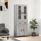 vidaXL Credenza Grigio Sonoma 69,5x34x180 cm in Legno Multistrato vidaXL Credenza Grigio Sonoma 69,5x34x180 cm in Legno Multistrato