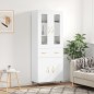 vidaXL Credenza Bianca 69,5x34x180 cm in Legno Multistrato vidaXL Credenza Bianca 69,5x34x180 cm in Legno Multistrato