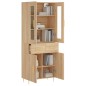 vidaXL Credenza Rovere Sonoma 69,5x34x180 cm in Legno Multistrato