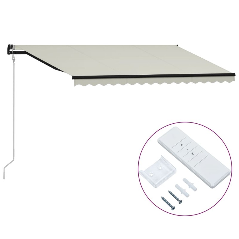 Tenda da Sole Retrattile Automatica 400x300 cm Crema Tenda da Sole Retrattile Automatica 400x300 cm Crema