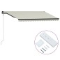 Tenda da Sole Retrattile Automatica 400x300 cm Crema Tenda da Sole Retrattile Automatica 400x300 cm Crema