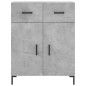 vidaXL Credenza Grigio Cemento 69,5x34x180 cm in Legno Multistrato vidaXL Credenza Grigio Cemento 69,5x34x180 cm in Legno Multistrato