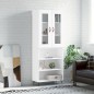 vidaXL Credenza Bianca 69,5x34x180 cm in Legno Multistrato vidaXL Credenza Bianca 69,5x34x180 cm in Legno Multistrato