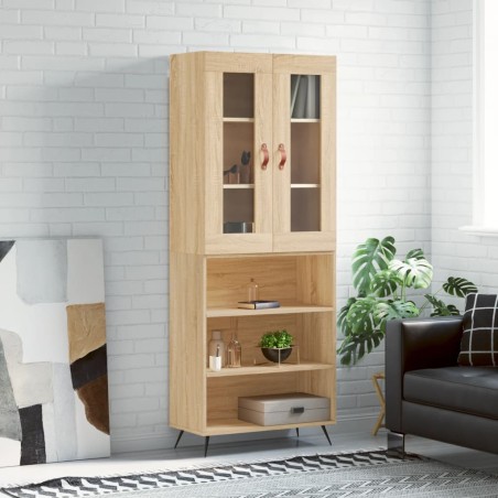 vidaXL Credenza Rovere Sonoma 69,5x34x180 cm in Legno Multistrato