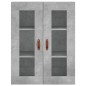 vidaXL Credenza Grigio Cemento 69,5x34x180 cm in Legno Multistrato vidaXL Credenza Grigio Cemento 69,5x34x180 cm in Legno Multistrato