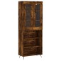 vidaXL Credenza Rovere Fumo 69,5x34x180 cm in Legno Multistrato vidaXL Credenza Rovere Fumo 69,5x34x180 cm in Legno Multistrato