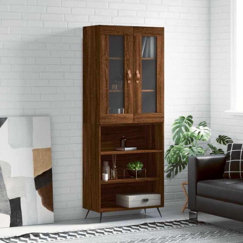 vidaXL Credenza Rovere Marrone 69,5x34x180 cm in Legno Multistrato vidaXL Credenza Rovere Marrone 69,5x34x180 cm in Legno Multistrato