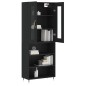 vidaXL Credenza Nera 69,5x34x180 cm in Legno Multistrato vidaXL Credenza Nera 69,5x34x180 cm in Legno Multistrato