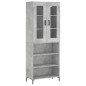 vidaXL Credenza Grigio Cemento 69,5x34x180 cm in Legno Multistrato vidaXL Credenza Grigio Cemento 69,5x34x180 cm in Legno Multistrato