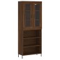 vidaXL Credenza Rovere Marrone 69,5x34x180 cm in Legno Multistrato vidaXL Credenza Rovere Marrone 69,5x34x180 cm in Legno Multistrato
