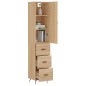 vidaXL Credenza Rovere Sonoma 34,5x34x180 cm in Legno Multistrato vidaXL Credenza Rovere Sonoma 34,5x34x180 cm in Legno Multistrato