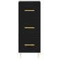 vidaXL Credenza Nera 34,5x34x180 cm in Legno Multistrato vidaXL Credenza Nera 34,5x34x180 cm in Legno Multistrato