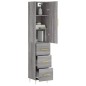 vidaXL Credenza Grigio Sonoma 34,5x34x180 cm in Legno Multistrato vidaXL Credenza Grigio Sonoma 34,5x34x180 cm in Legno Multistrato
