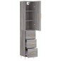 vidaXL Credenza Grigio Sonoma 34,5x34x180 cm in Legno Multistrato vidaXL Credenza Grigio Sonoma 34,5x34x180 cm in Legno Multistrato