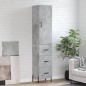 vidaXL Credenza Grigio Cemento 34,5x34x180 cm in Legno Multistrato vidaXL Credenza Grigio Cemento 34,5x34x180 cm in Legno Multistrato