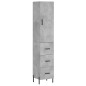 vidaXL Credenza Grigio Cemento 34,5x34x180 cm in Legno Multistrato vidaXL Credenza Grigio Cemento 34,5x34x180 cm in Legno Multistrato