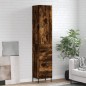 vidaXL Credenza Rovere Fumo 34,5x34x180 cm in Legno Multistrato vidaXL Credenza Rovere Fumo 34,5x34x180 cm in Legno Multistrato