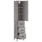 vidaXL Credenza Grigio Sonoma 34,5x34x180 cm in Legno Multistrato vidaXL Credenza Grigio Sonoma 34,5x34x180 cm in Legno Multistrato