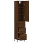 vidaXL Credenza Rovere Marrone 34,5x34x180 cm in Legno Multistrato vidaXL Credenza Rovere Marrone 34,5x34x180 cm in Legno Multistrato