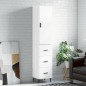 vidaXL Credenza Bianca 34,5x34x180 cm in Legno Multistrato vidaXL Credenza Bianca 34,5x34x180 cm in Legno Multistrato