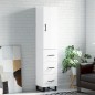 vidaXL Credenza 34,5x34x180 cm in Legno Multistrato Bianco Lucido vidaXL Credenza 34,5x34x180 cm in Legno Multistrato Bianco Lucido