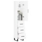 vidaXL Credenza 34,5x34x180 cm in Legno Multistrato Bianco Lucido vidaXL Credenza 34,5x34x180 cm in Legno Multistrato Bianco Lucido