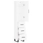 vidaXL Credenza 34,5x34x180 cm in Legno Multistrato Bianco Lucido vidaXL Credenza 34,5x34x180 cm in Legno Multistrato Bianco Lucido