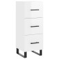 vidaXL Credenza 34,5x34x180 cm in Legno Multistrato Bianco Lucido vidaXL Credenza 34,5x34x180 cm in Legno Multistrato Bianco Lucido
