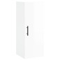vidaXL Credenza 34,5x34x180 cm in Legno Multistrato Bianco Lucido vidaXL Credenza 34,5x34x180 cm in Legno Multistrato Bianco Lucido