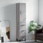 vidaXL Credenza Grigio Sonoma 34,5x34x180 cm in Legno Multistrato vidaXL Credenza Grigio Sonoma 34,5x34x180 cm in Legno Multistrato