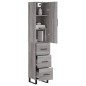 vidaXL Credenza Grigio Sonoma 34,5x34x180 cm in Legno Multistrato vidaXL Credenza Grigio Sonoma 34,5x34x180 cm in Legno Multistrato