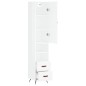 vidaXL Credenza 34,5x34x180 cm in Legno Multistrato Bianco Lucido vidaXL Credenza 34,5x34x180 cm in Legno Multistrato Bianco Lucido